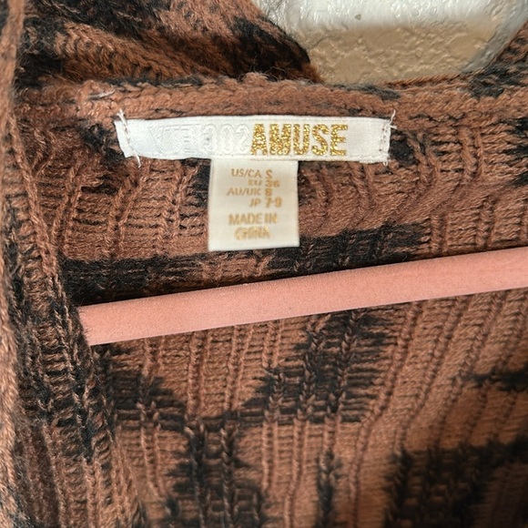 Revolve Amuse Society Vena Cardigan in Mocha Size Small - Picture 3 of 8